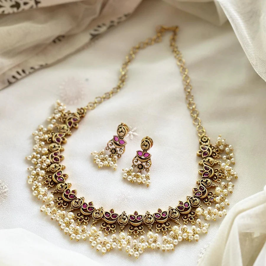 Antique Kemp Peacock Thilak gutta short set