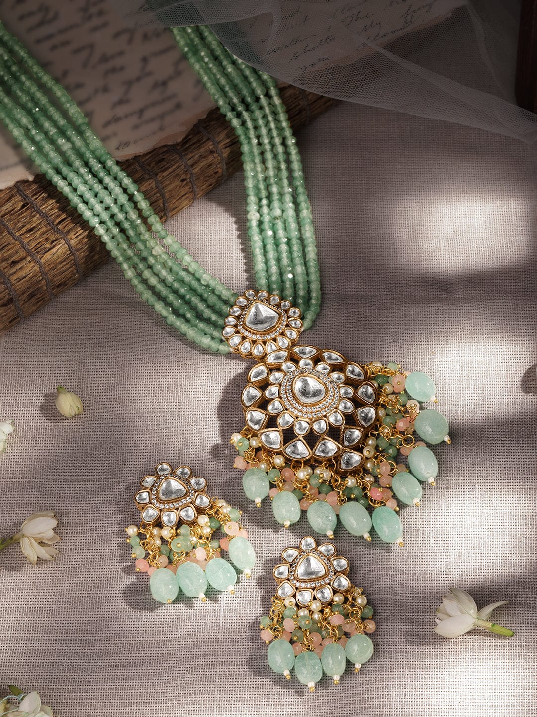 Gold plated Goddess Lakshmi handcrafted Temple Chandbali stud earring