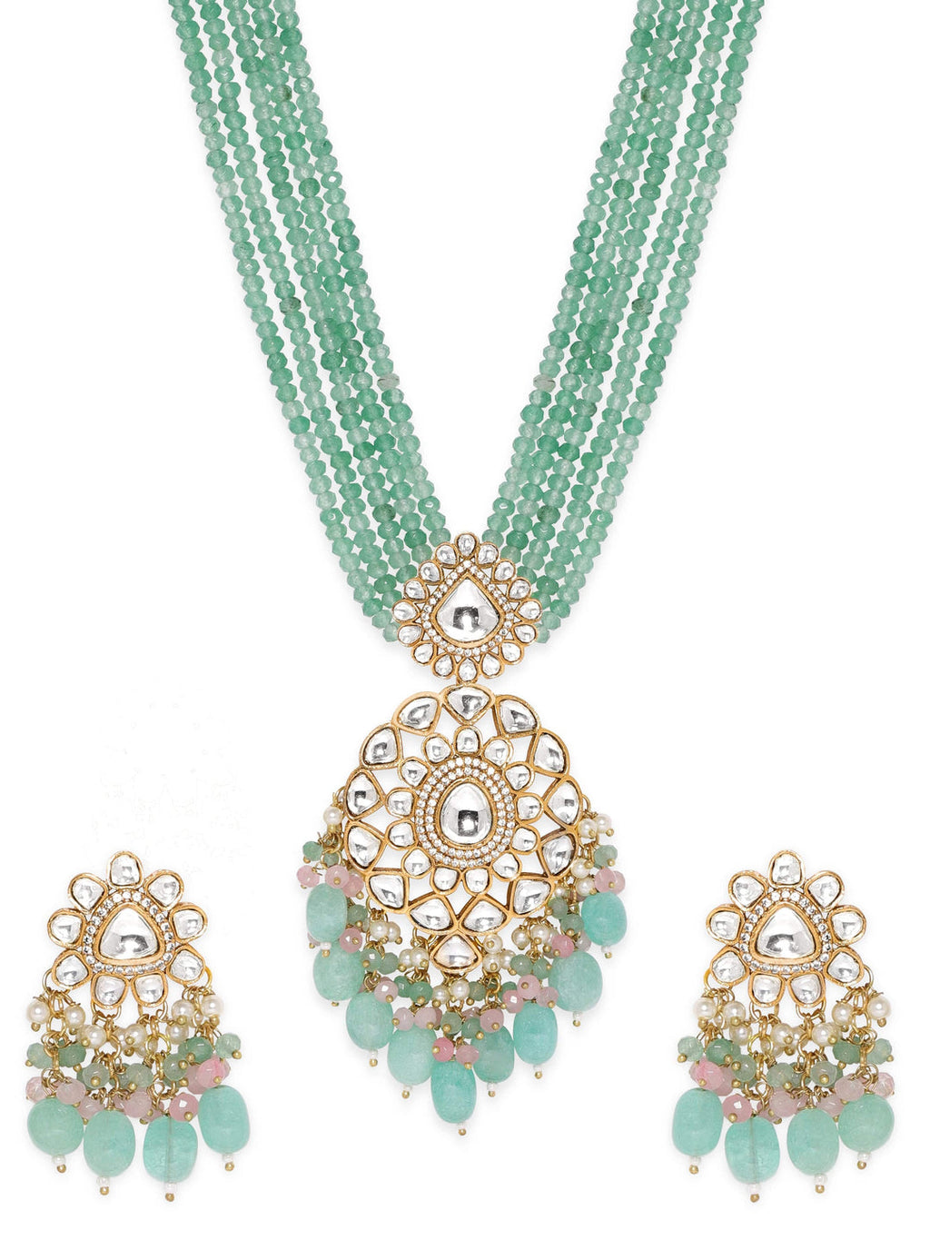 Gold plated Goddess Lakshmi handcrafted Temple Chandbali stud earring