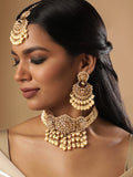 Mehndi Gold plated Captivating Reverse AD Choker Necklace