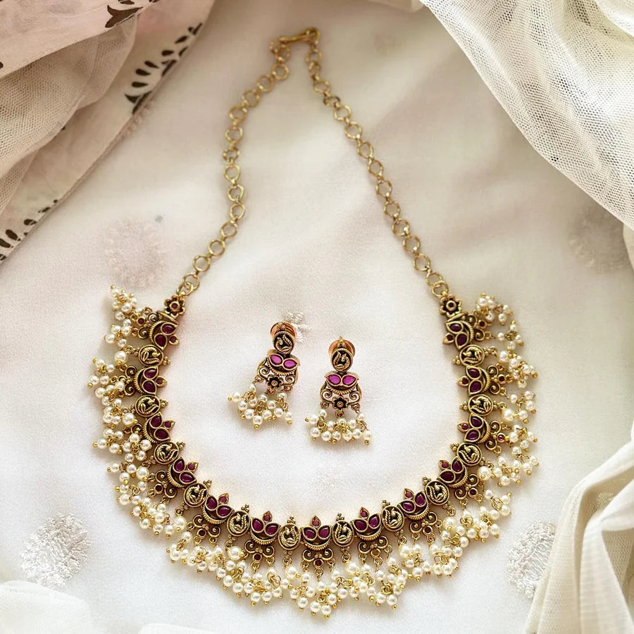 Antique Kemp Peacock Thilak gutta short set