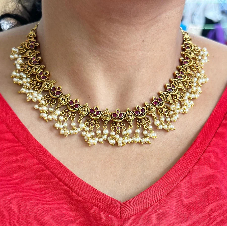 Antique Kemp Peacock Thilak gutta short set