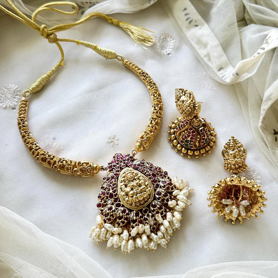 Bridal Lakshmi Kemp peacock designer pipe set