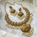 Antique Matte Lakshmi Peacock Pearl spike gutta set
