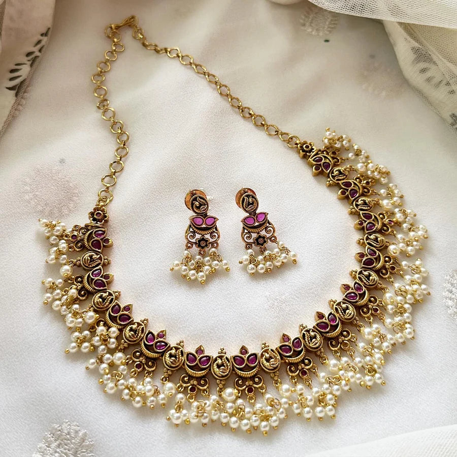 Antique Kemp Peacock Thilak gutta short set