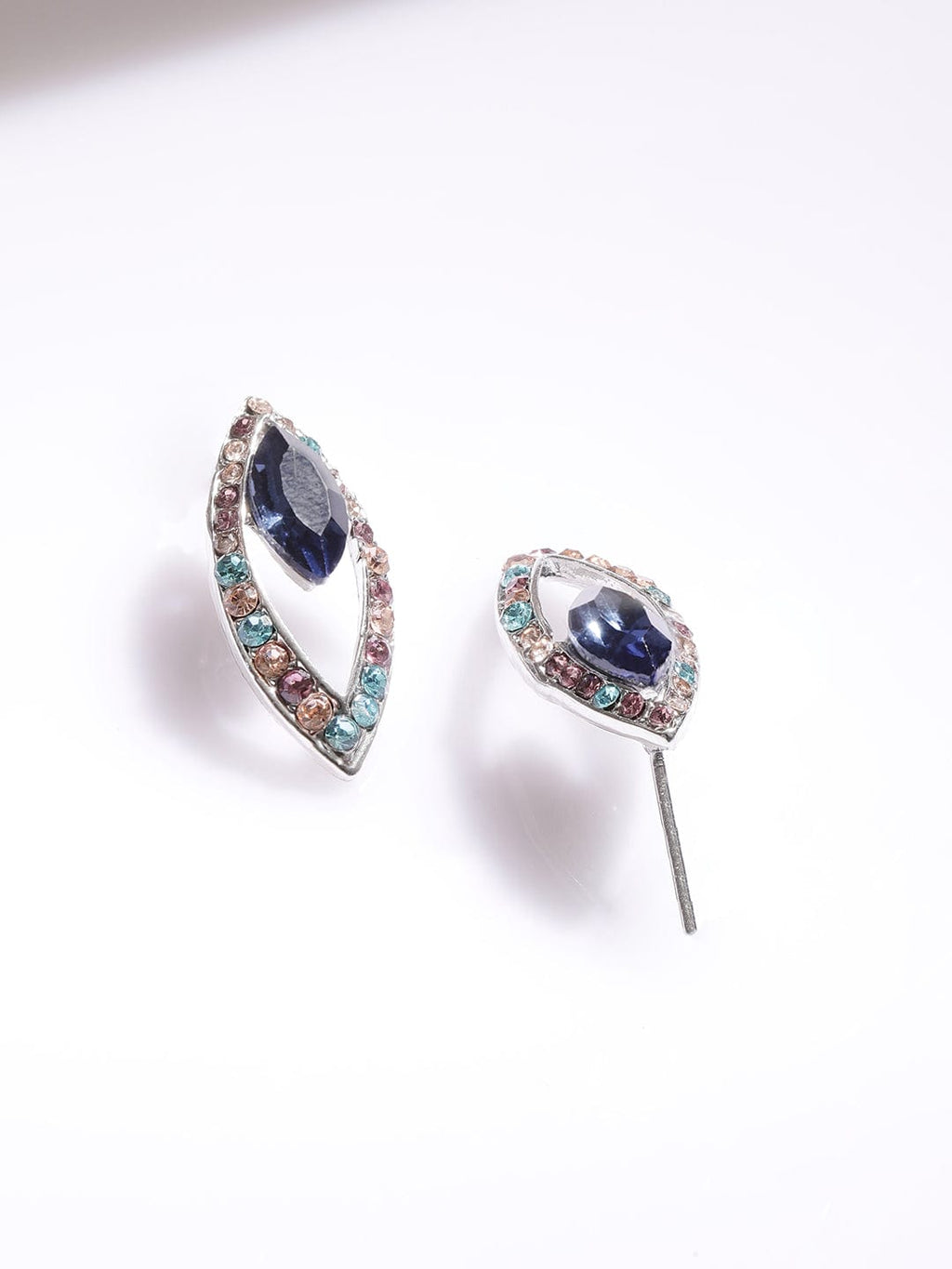 Rhodium-Plated Royal Kaleidoscopic Rhinestone Embellished Princess Necklace set