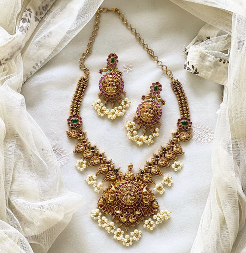 Antique matte laxshmi gajendra kemp short set