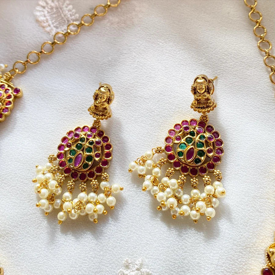 Antique matte kemp kemp gutta Lakshmi blocks short set