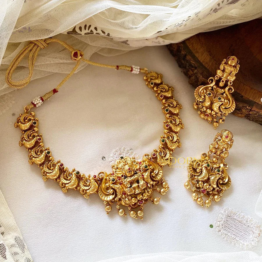 Matte kemp Lakshmi Peacock short set