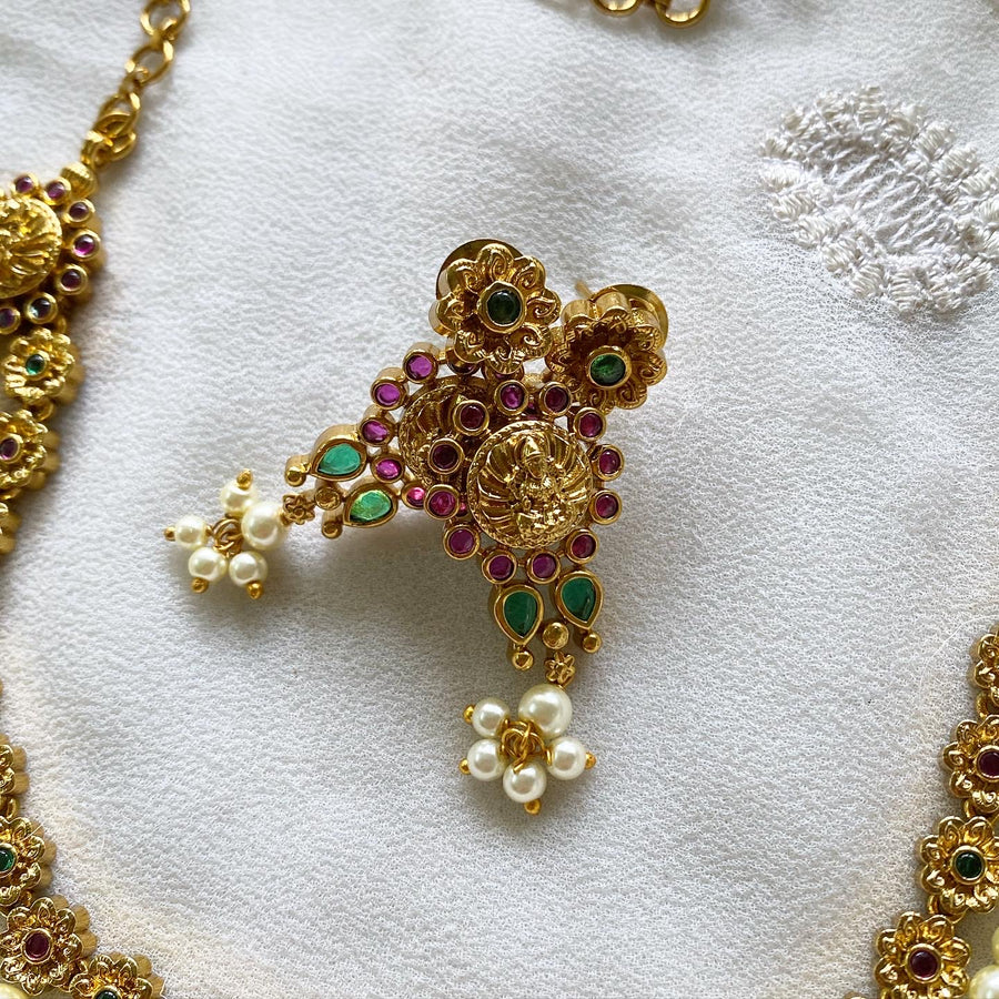 Antique matte Pearl layered short set