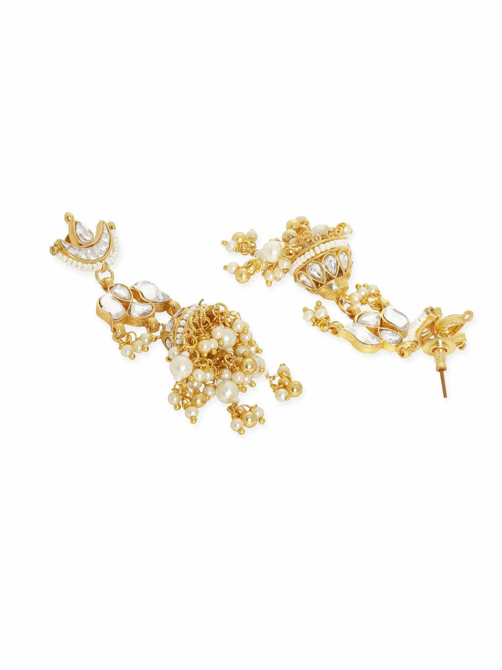 Gold plated Kundan studded pearl beaded Jewellery Set