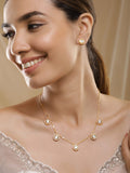 Gold-Plated Crystal Stone Studded Jewellery Set