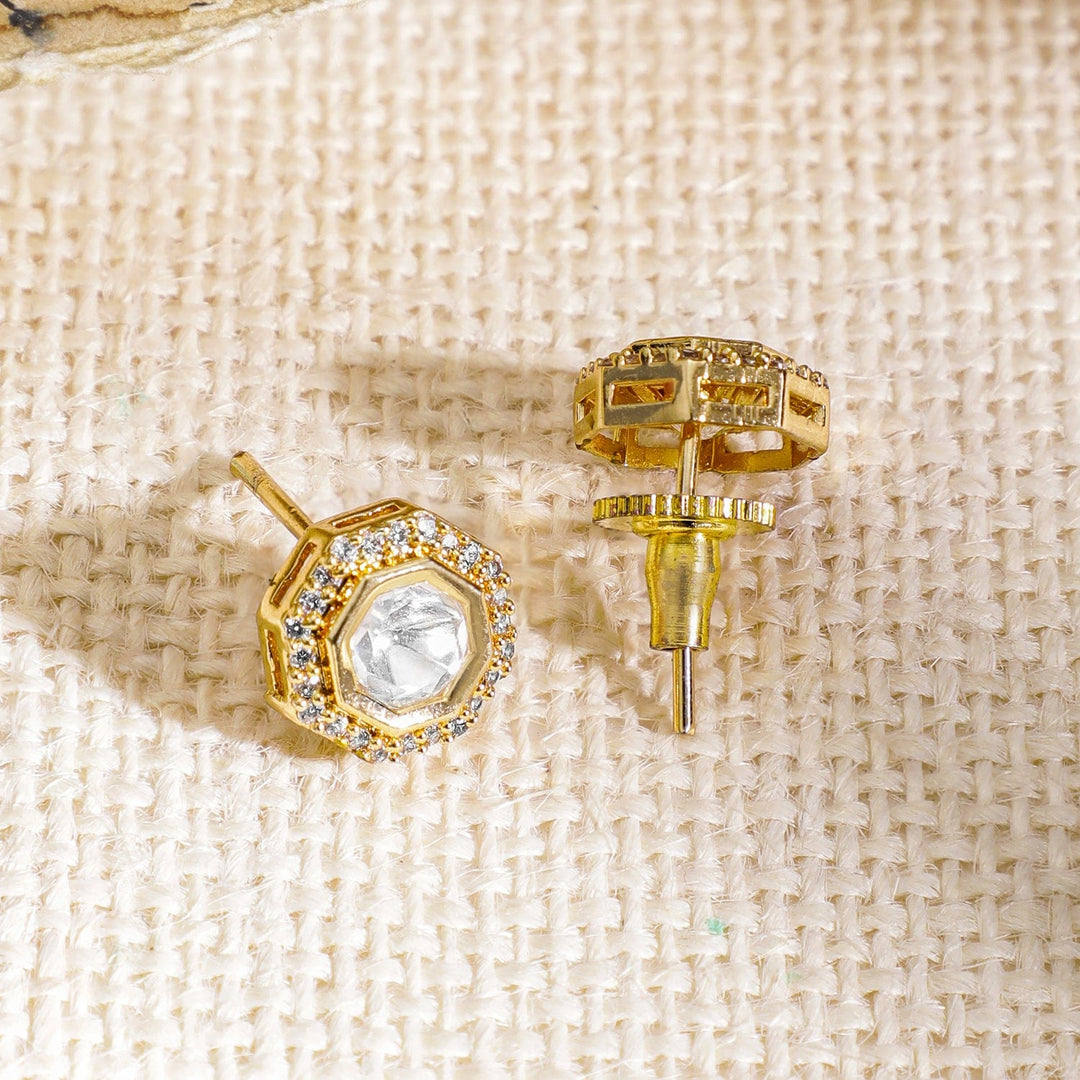 Gold-Plated Crystal Stone Studded Jewellery Set