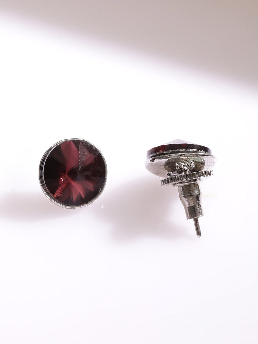 Rhodium-Plated Multihued Zirconia Embellished Flowerlet Necklace set