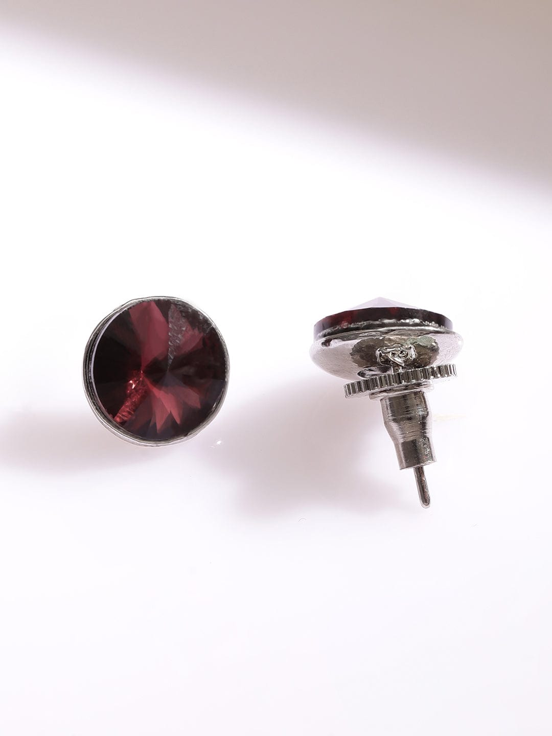 Rhodium-Plated Multihued Zirconia Embellished Flowerlet Necklace set