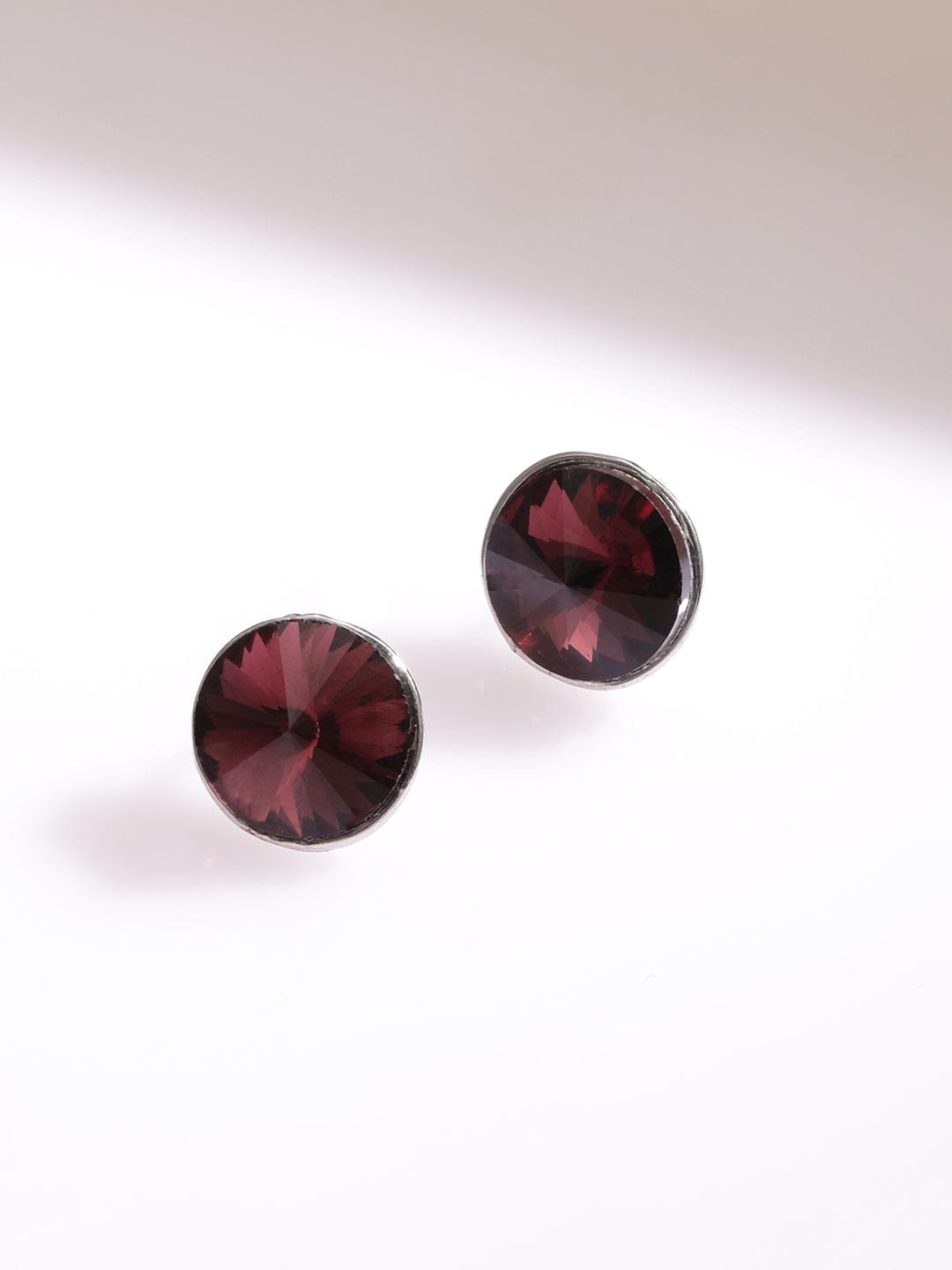 Rhodium-Plated Multihued Zirconia Embellished Flowerlet Necklace set