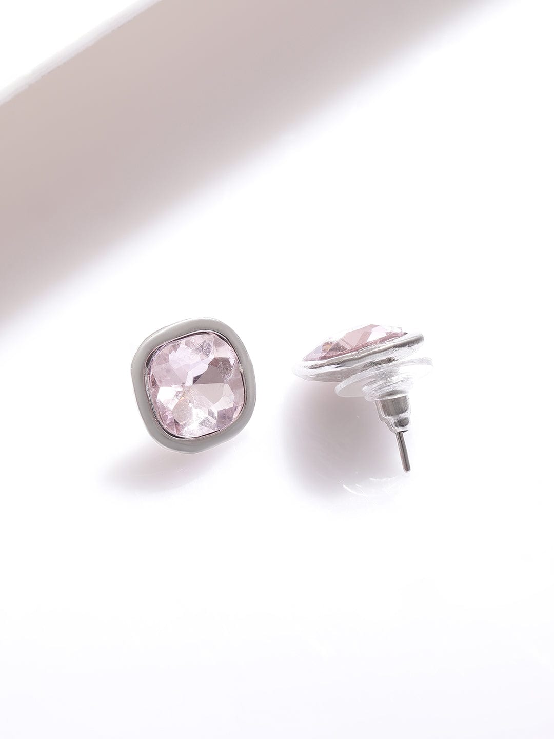 Rhodium Plated Mutli Colour Princess Cut Zirconia Studded Necklace Set