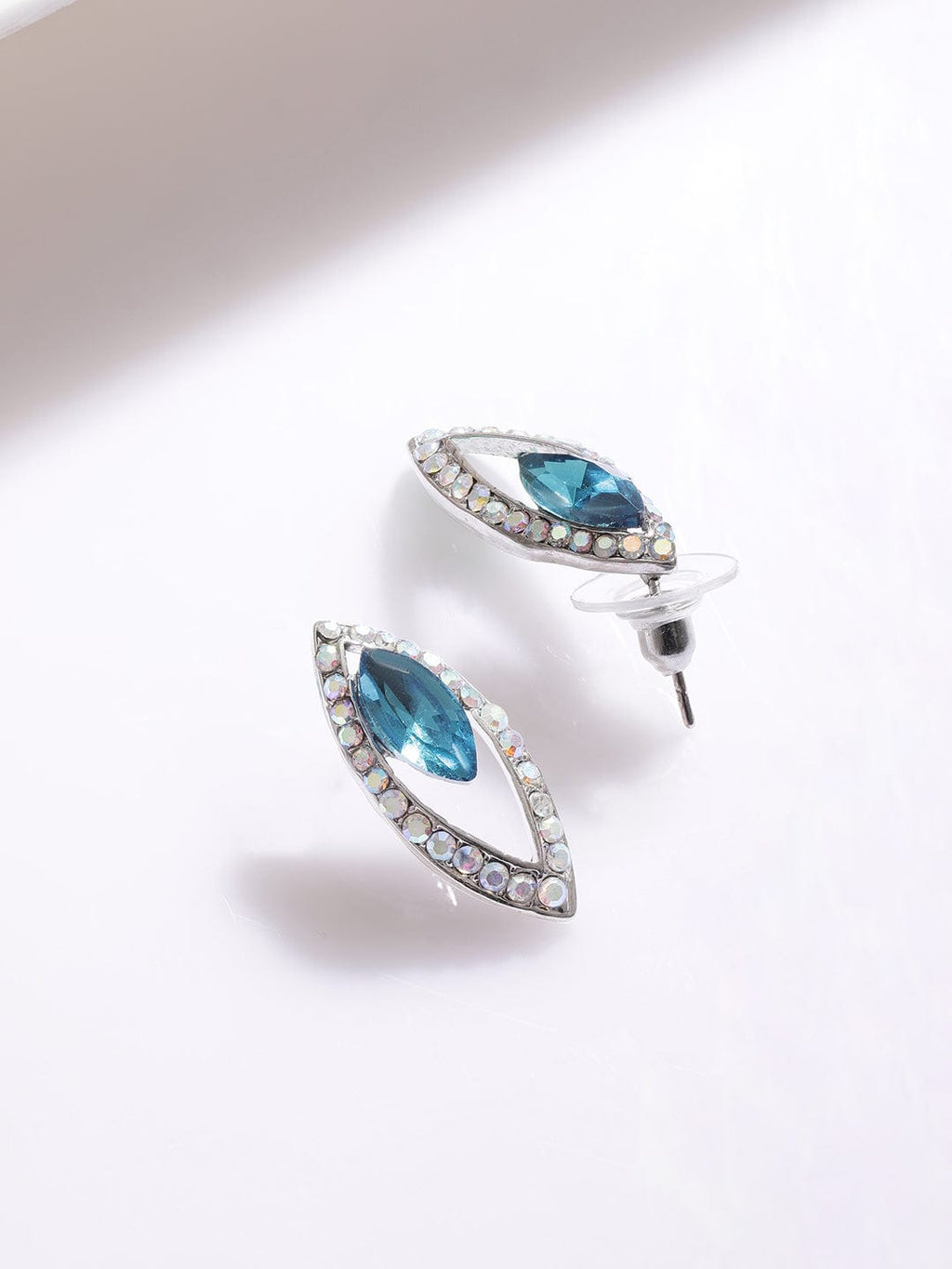 Rhodium-Plated Royal Multihued Rhinestone Embellished Queen's Necklace set