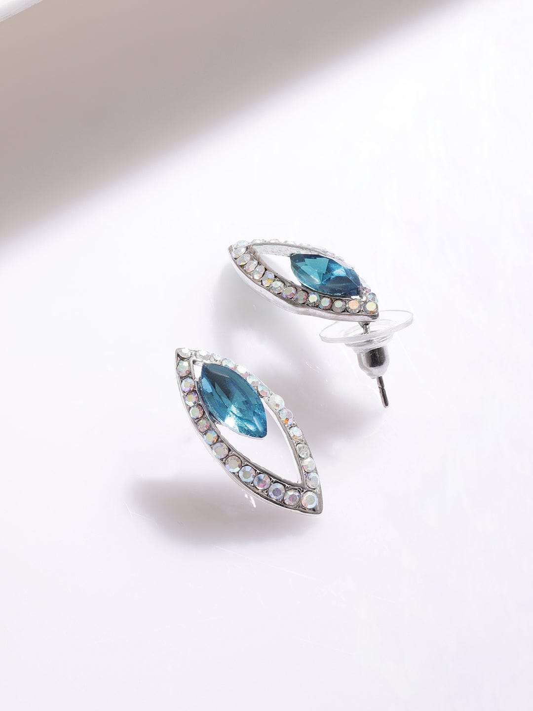 Rhodium-Plated Royal Multihued Rhinestone Embellished Queen's Necklace set