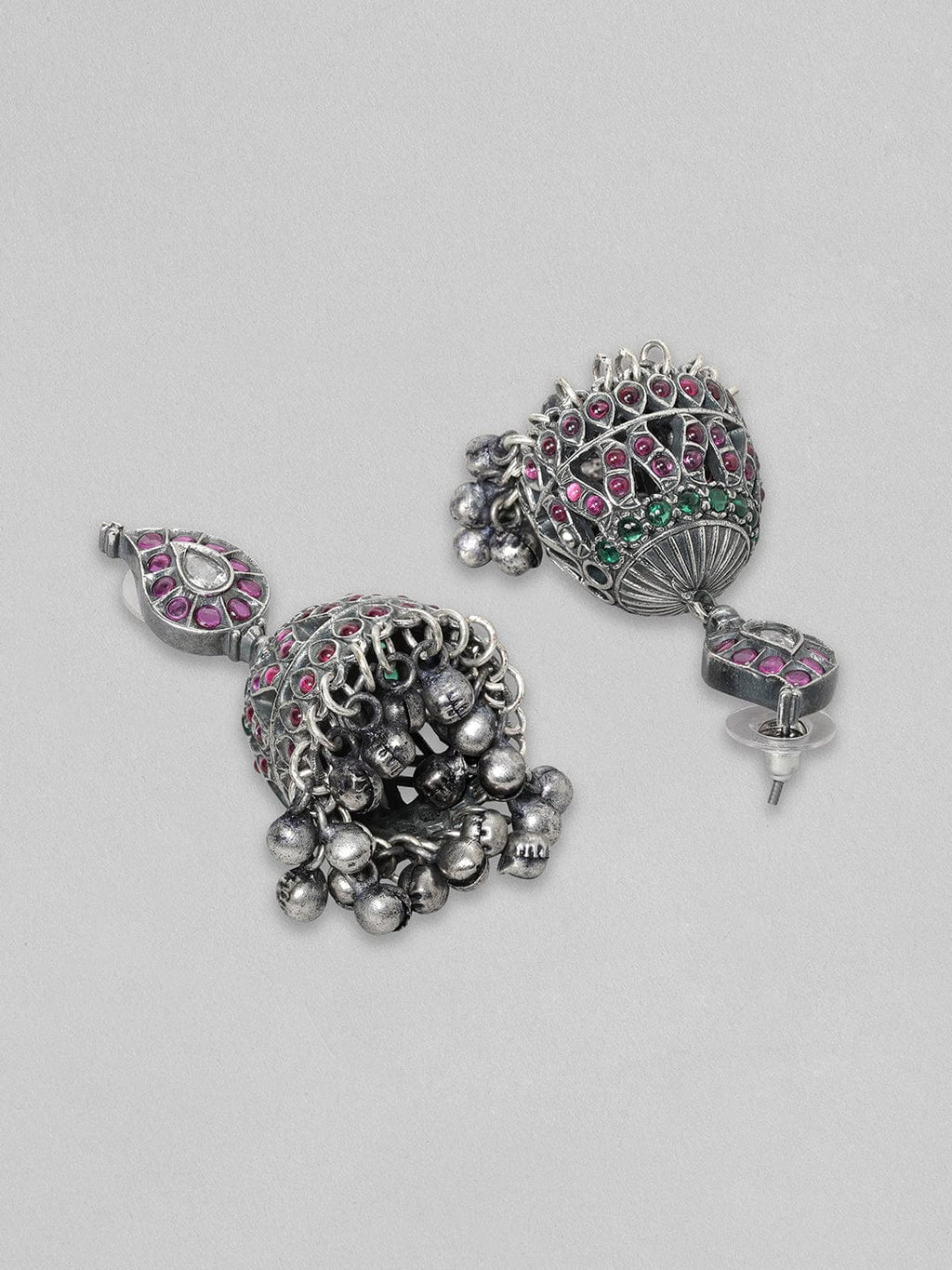 Silver Oxidised Necklace With God Motif And Elegant Carvings