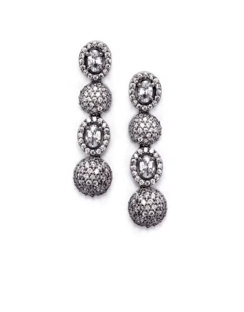 Silver Plated Hand Crafted Enchanting CZ Studded Necklace Set