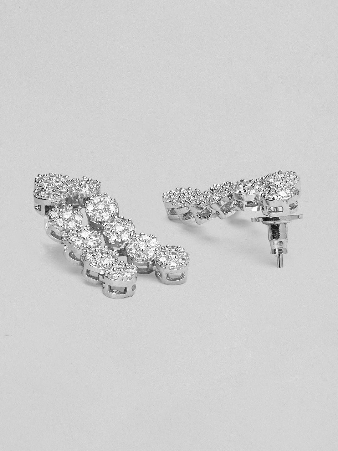 Silver-Plated Handcrafted AD Studded Choker Jewellery Set