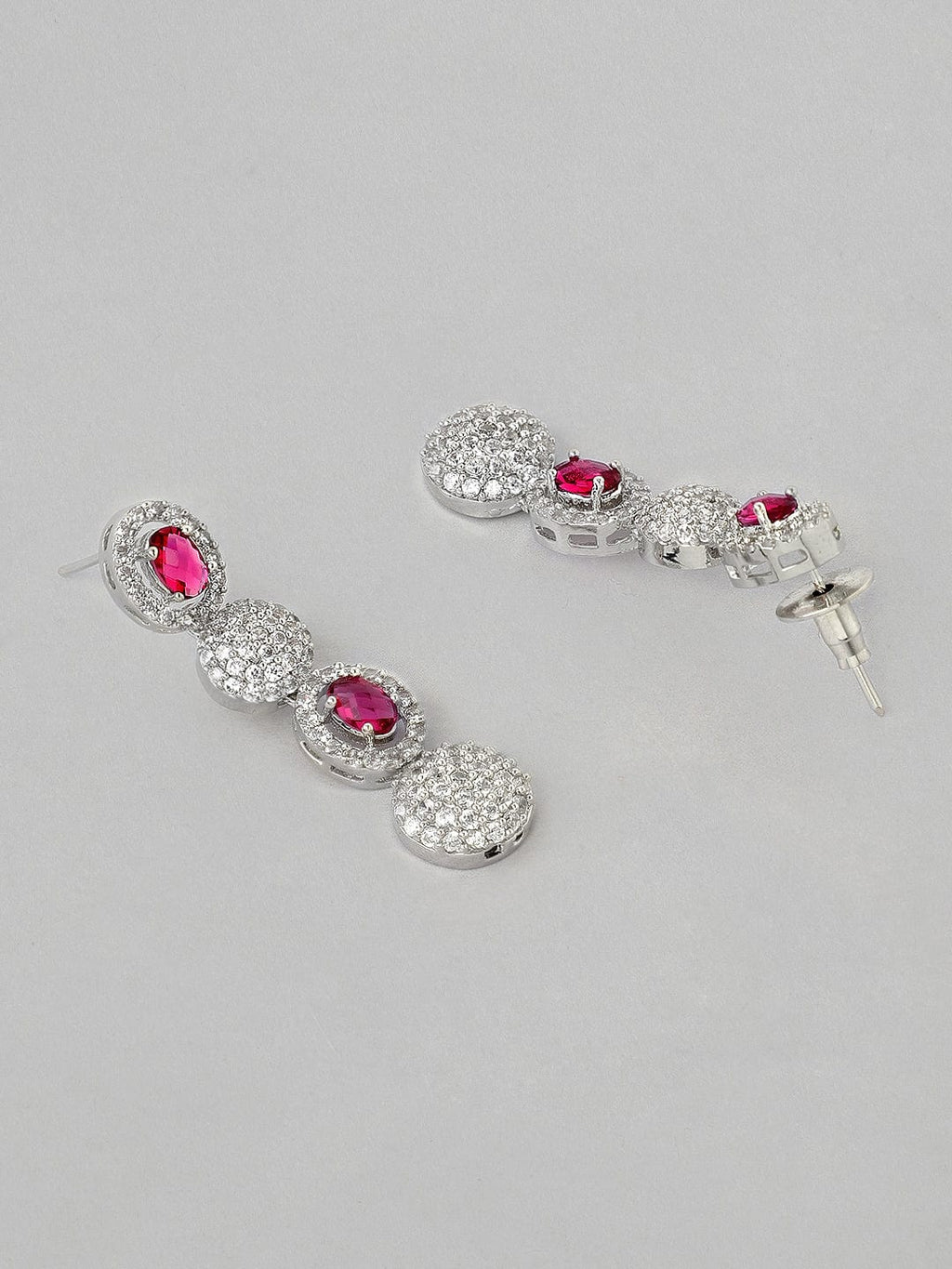 Silver Plated Handcrafted CZ Stone Necklace Set