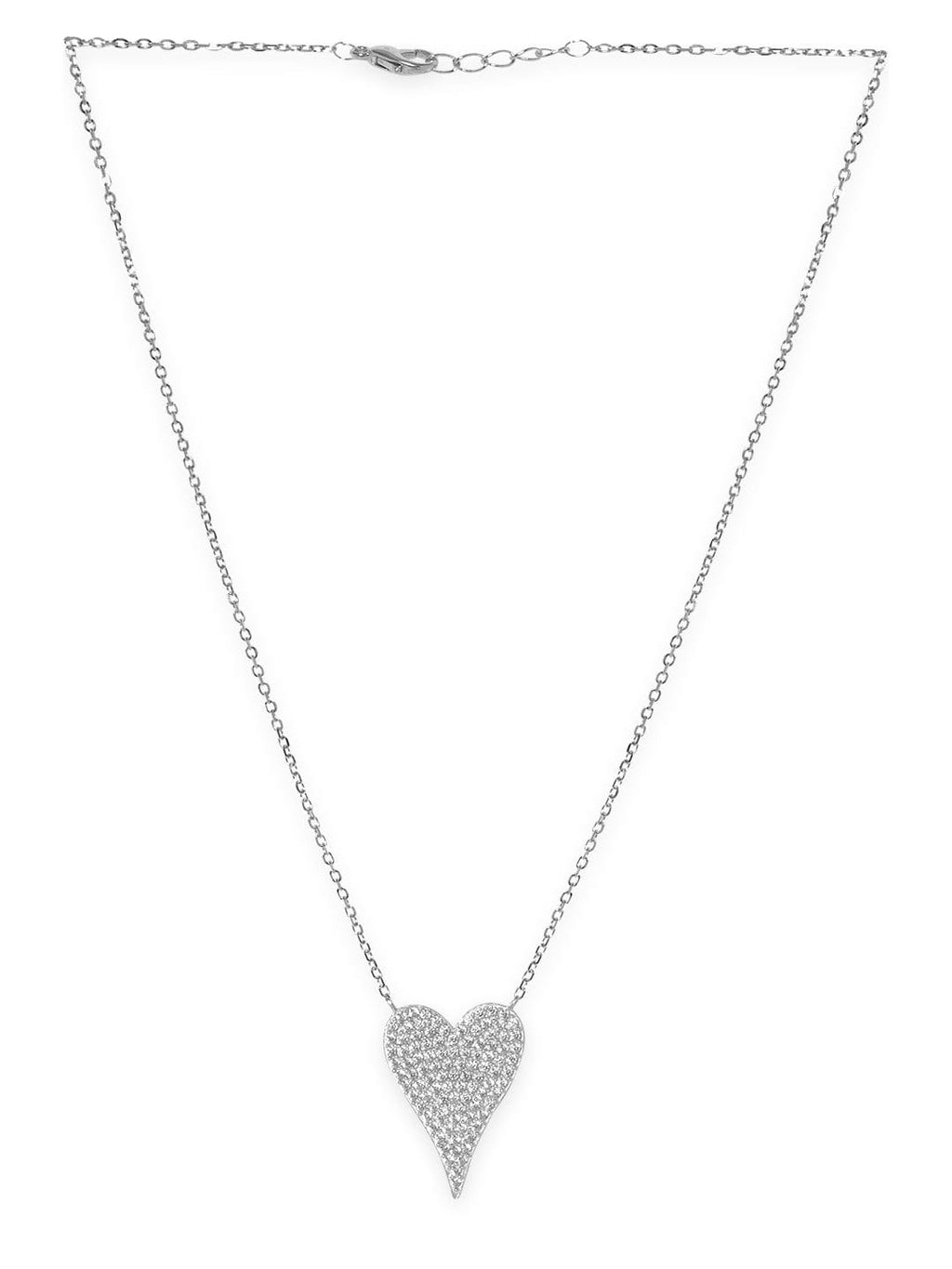 Silver Spectacular Silver Symphony AD Necklace